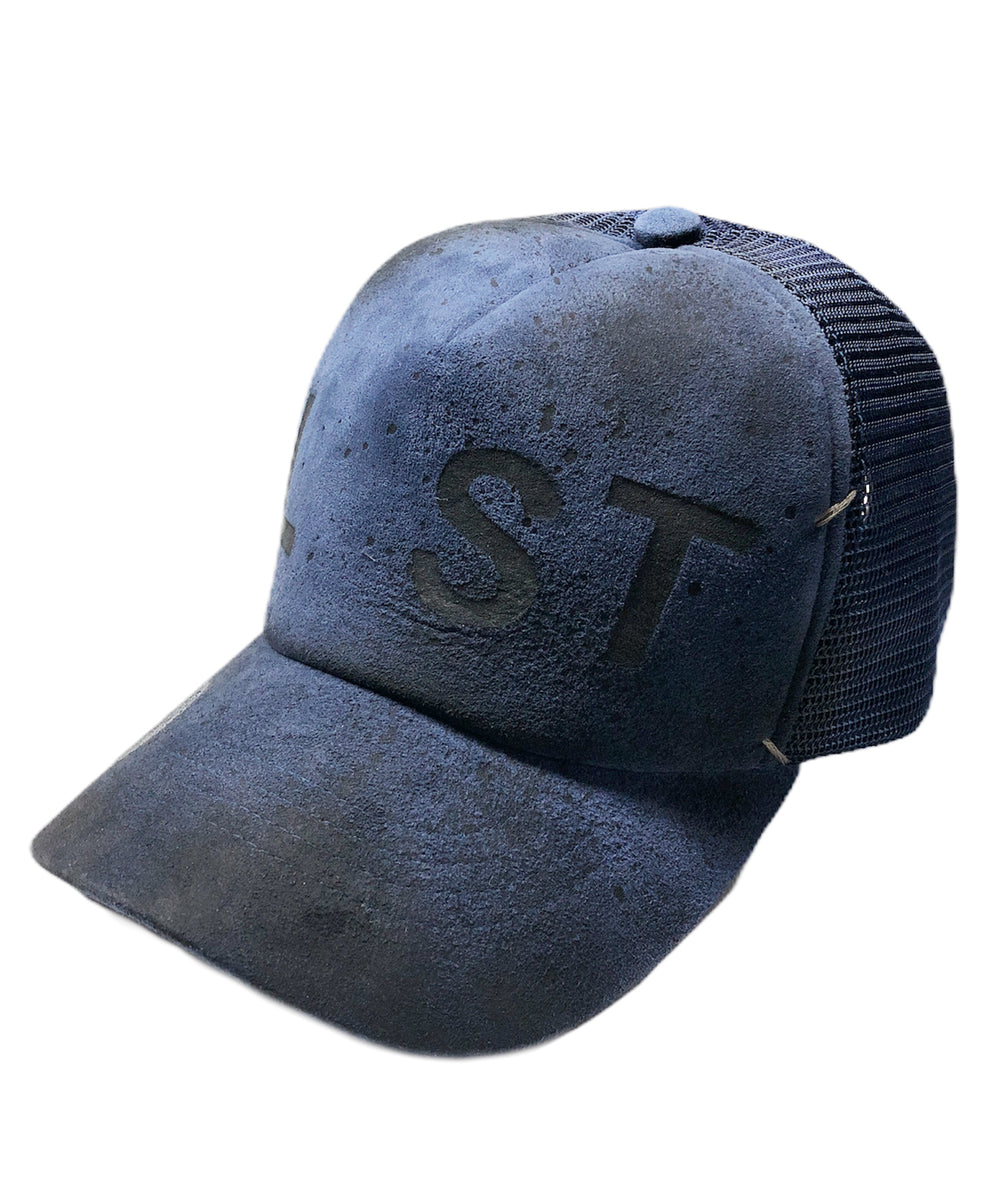 STRUM デザイナーカスタムメイド ゴートスエード レザーメッシュ 
