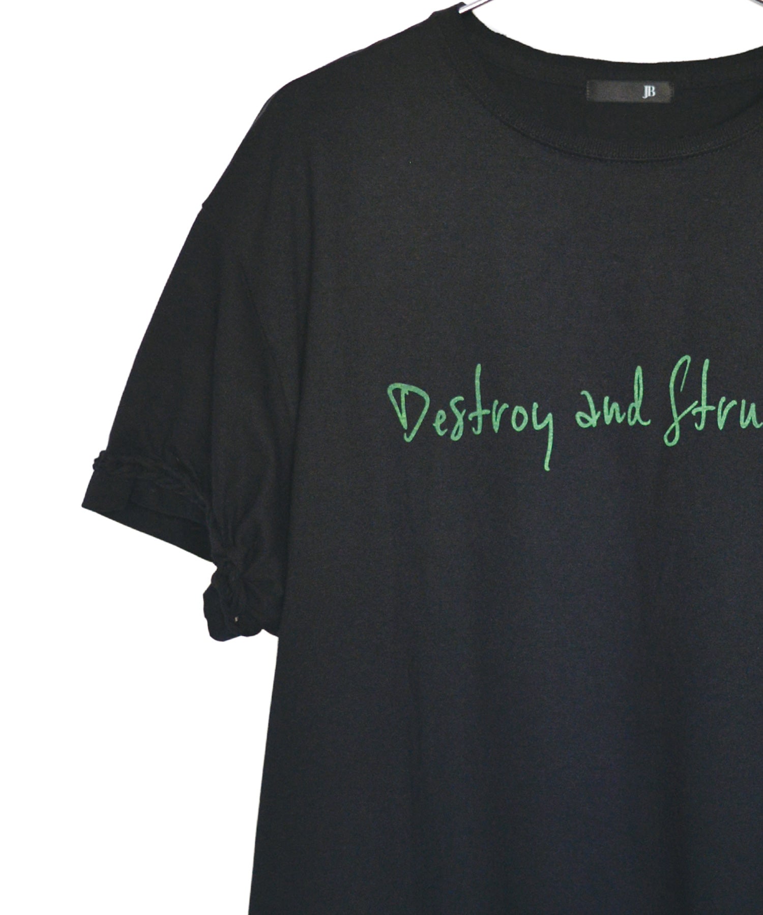 画像をギャラリービューアに読み込む, STRUM × JOHNNY BUSINESS『Destroy and Strumming』Tシャツ - ブラック
