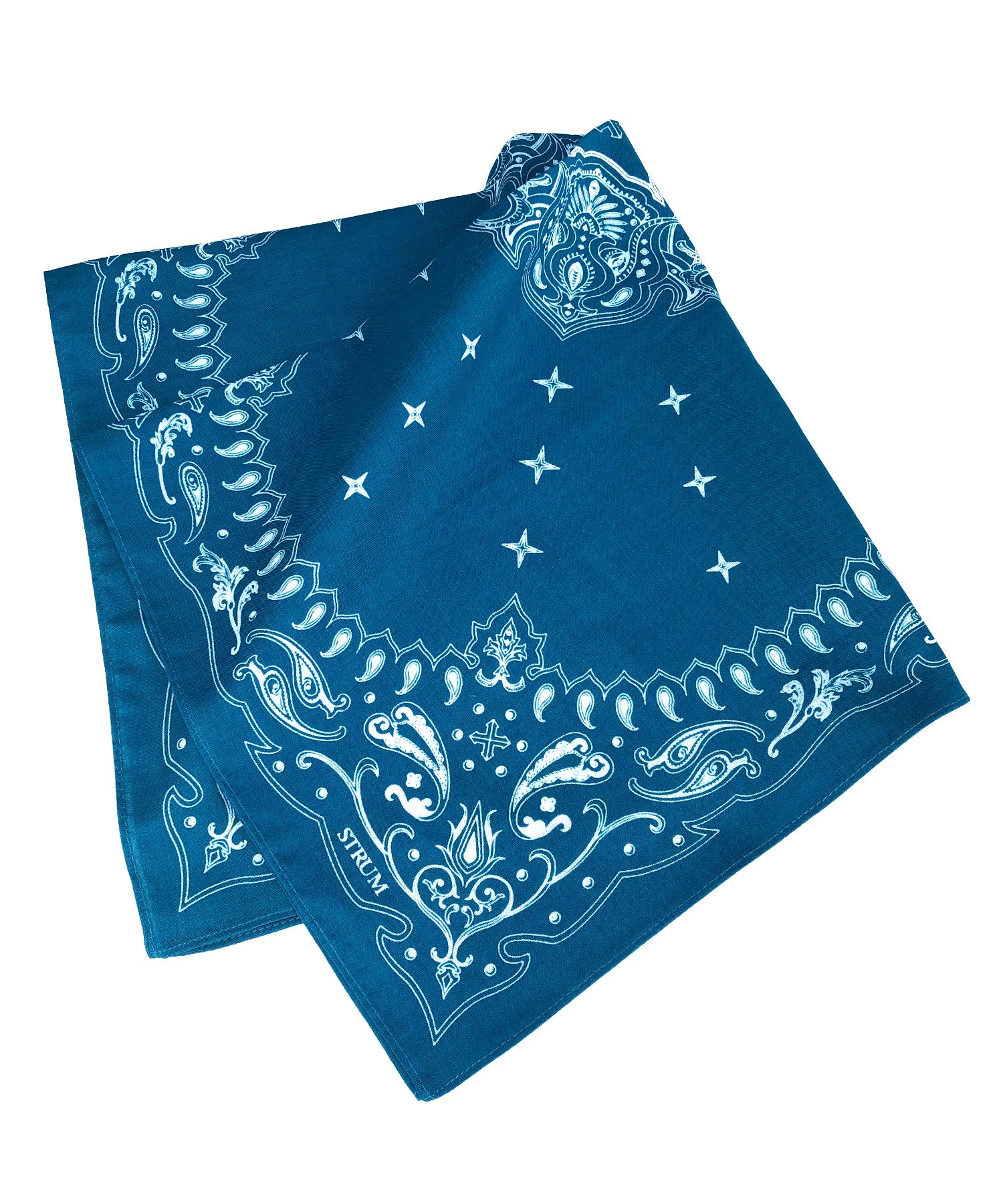 Load image into Gallery viewer, Cotton Bandana / Turquoise x White