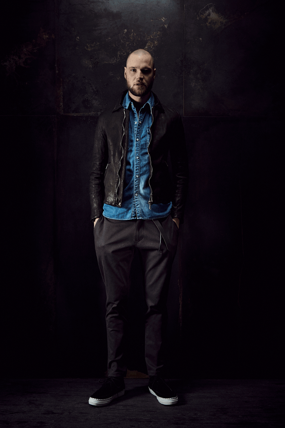 Load image into Gallery viewer, Domestic Vegetable Full Tanned Calf Skin Garment Dyed Single Riders Jacket / Black