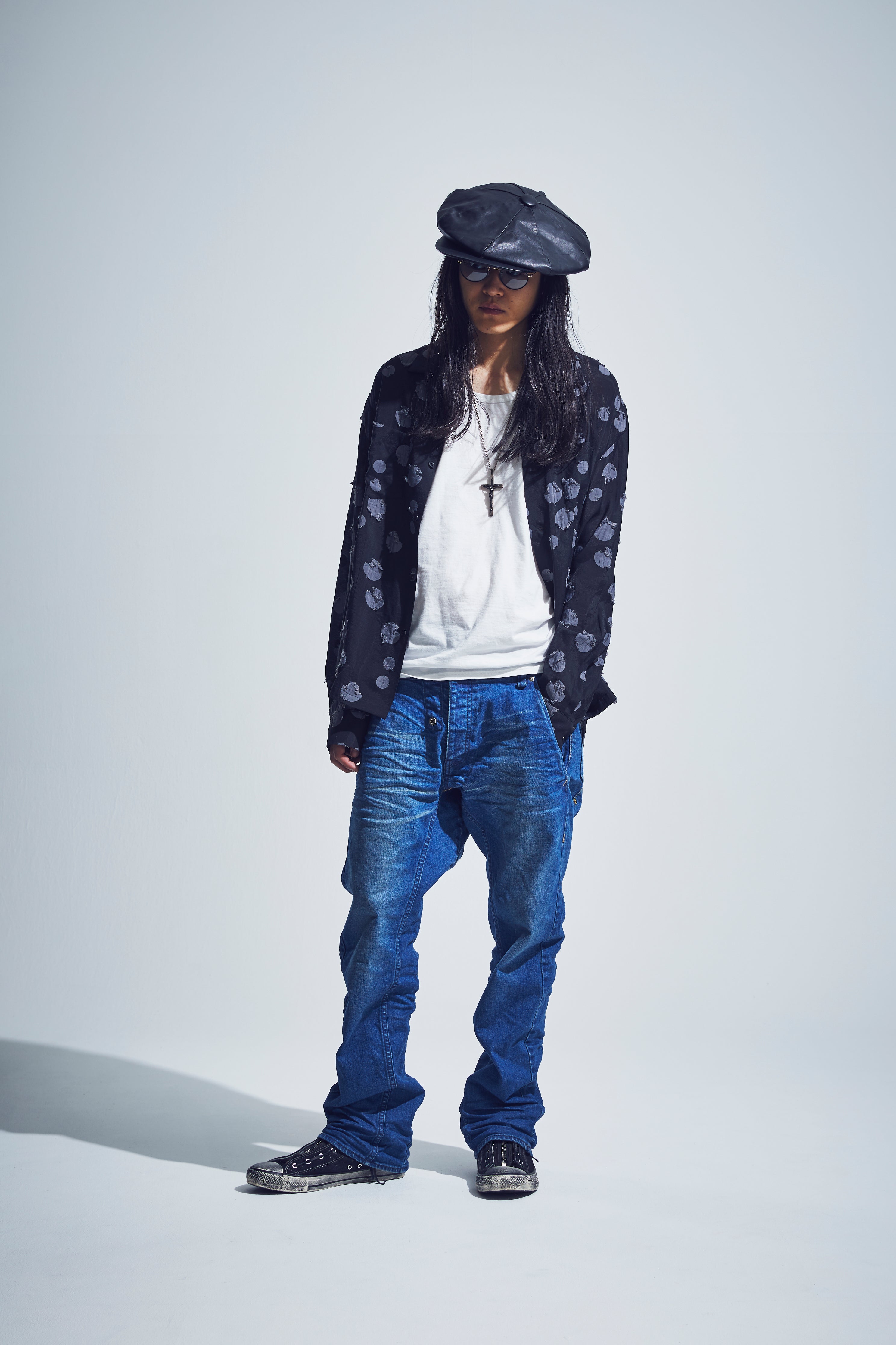Load image into Gallery viewer, 12.5oz Organic Cotton Stretch Denim Box Wide Straight Jeans / INDIGO