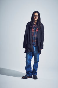 Load image into Gallery viewer, 12.5oz Organic Cotton Stretch Denim Box Wide Straight Jeans / INDIGO