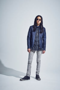 Load image into Gallery viewer, 11oz Organic Cotton Stretch Denim Skinny Jeans / WHITE