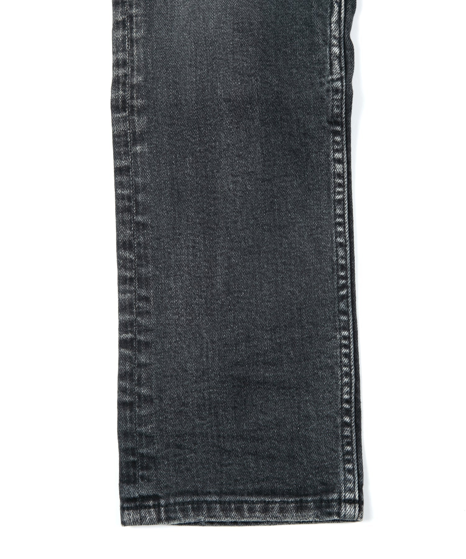 Load image into Gallery viewer, 12.5oz Organic Cotton Stretch Denim Tight Straight Jeans USED CRASH & REPAIR PROCESSING - BLACK