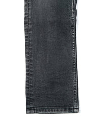 Load image into Gallery viewer, 12.5oz Organic Cotton Stretch Denim Tight Straight Jeans USED CRASH & REPAIR PROCESSING - BLACK