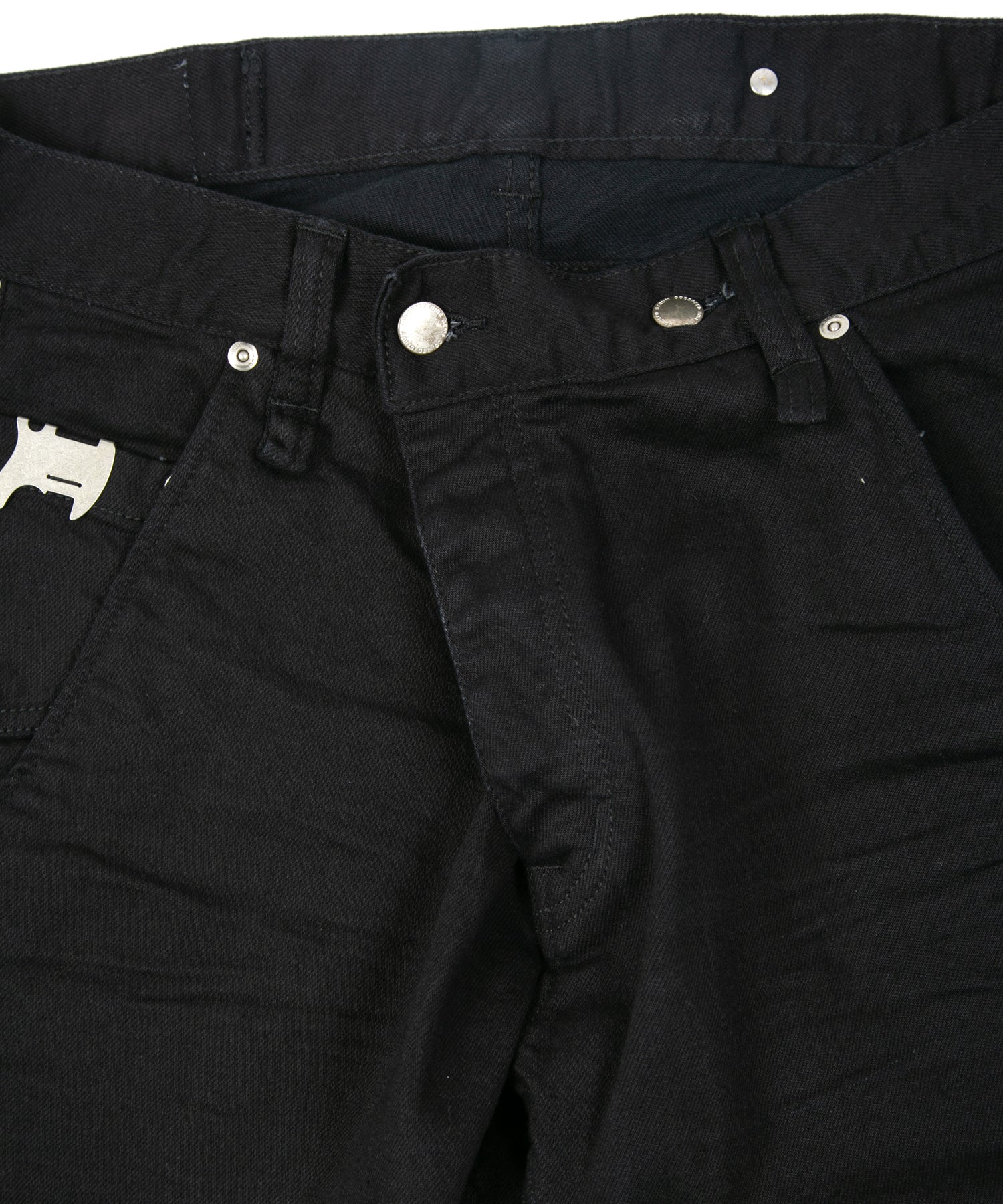 Load image into Gallery viewer, 11oz Organic Cotton Stretch Denim Box Wide Straight Jeans - BLACK