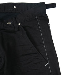 Load image into Gallery viewer, 11oz Organic Cotton Stretch Denim Box Wide Straight Jeans - BLACK