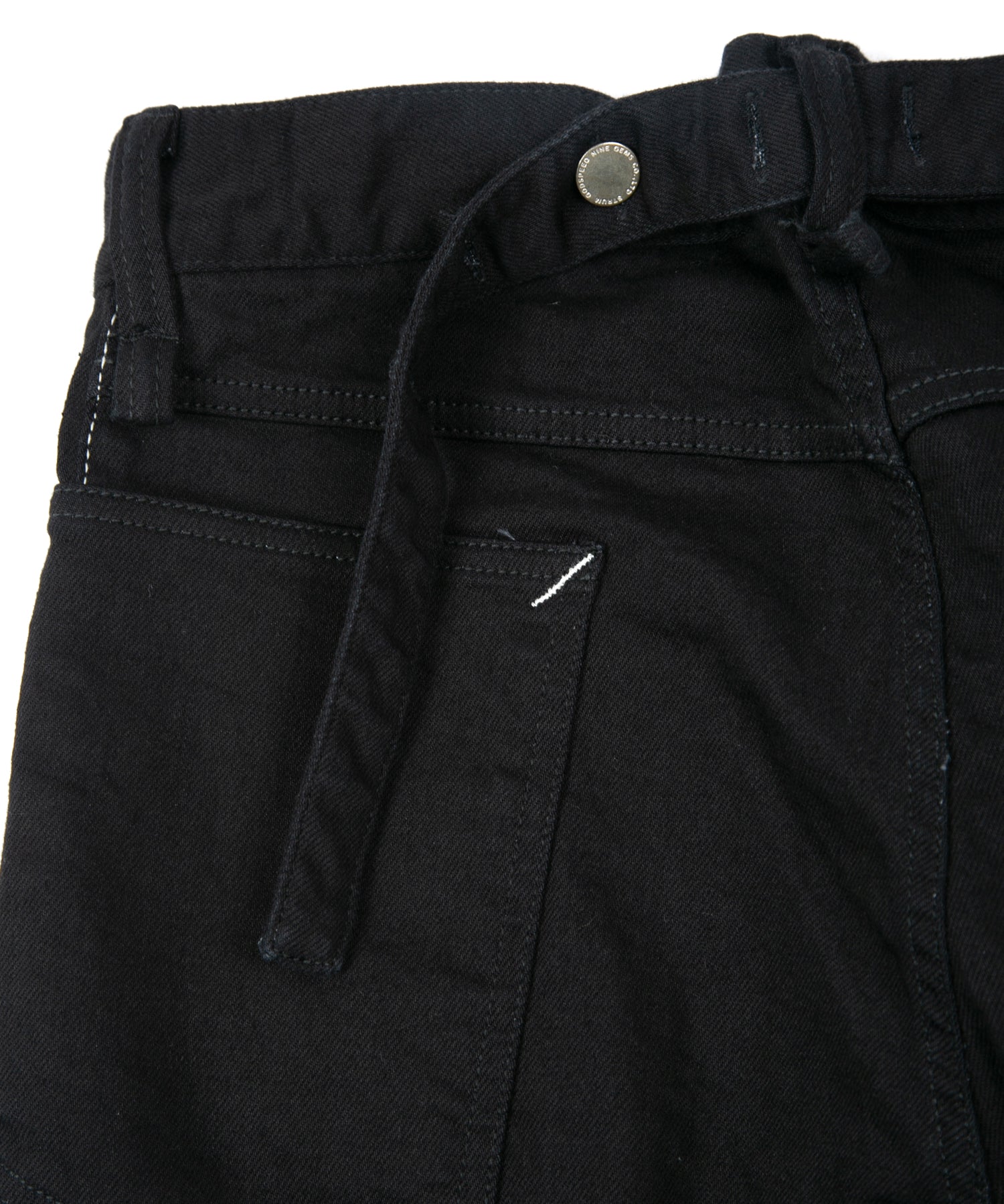 Load image into Gallery viewer, 11oz Organic Cotton Stretch Denim Box Wide Straight Jeans - BLACK