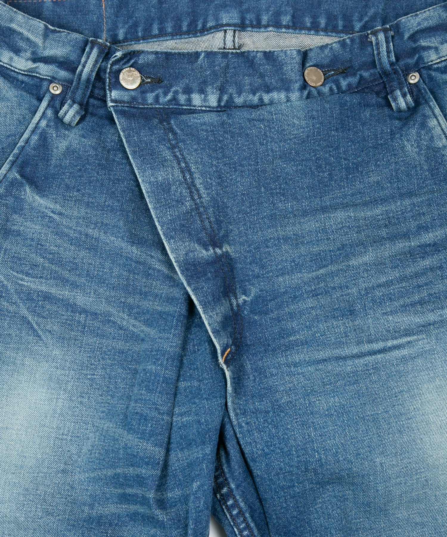 Load image into Gallery viewer, 12.5oz Organic Cotton Stretch Over Lap Tight Straight Jeans - INDIGO