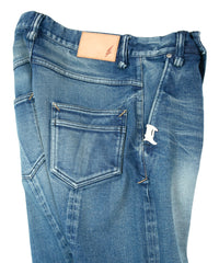 Load image into Gallery viewer, 12.5oz Organic Cotton Stretch Over Lap Tight Straight Jeans - INDIGO