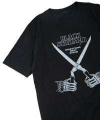 Load image into Gallery viewer, Natural Soft Cotton Oversize BLACK STRUM Crew Neck T-shirt - BLACK