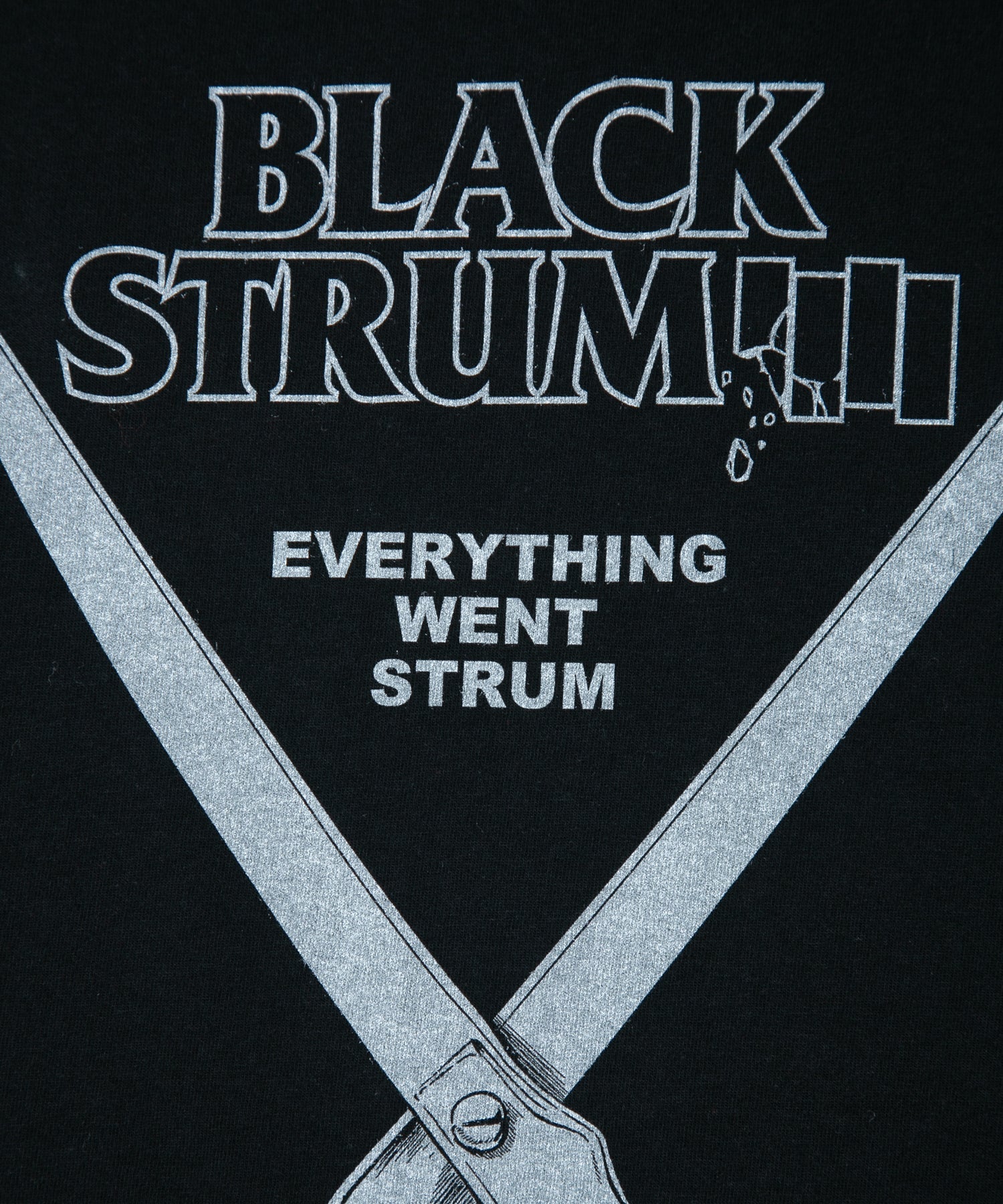 Load image into Gallery viewer, Natural Soft Cotton Oversize BLACK STRUM Crew Neck T-shirt - BLACK