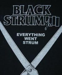 Load image into Gallery viewer, Natural Soft Cotton Oversize BLACK STRUM Crew Neck T-shirt - BLACK