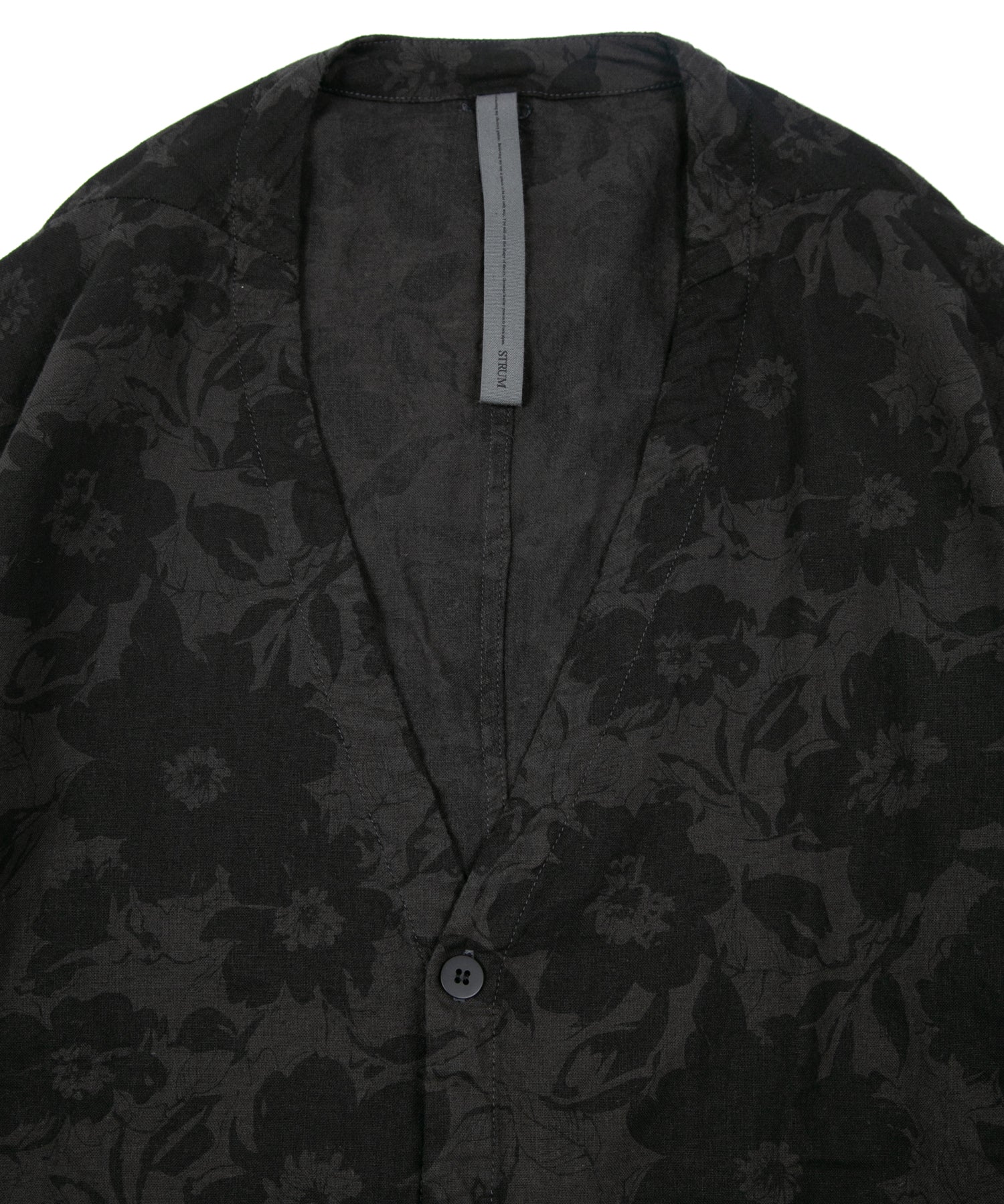 Load image into Gallery viewer, Flower Printed Cotton Linen Long Cardigan - GRAY×BLACK