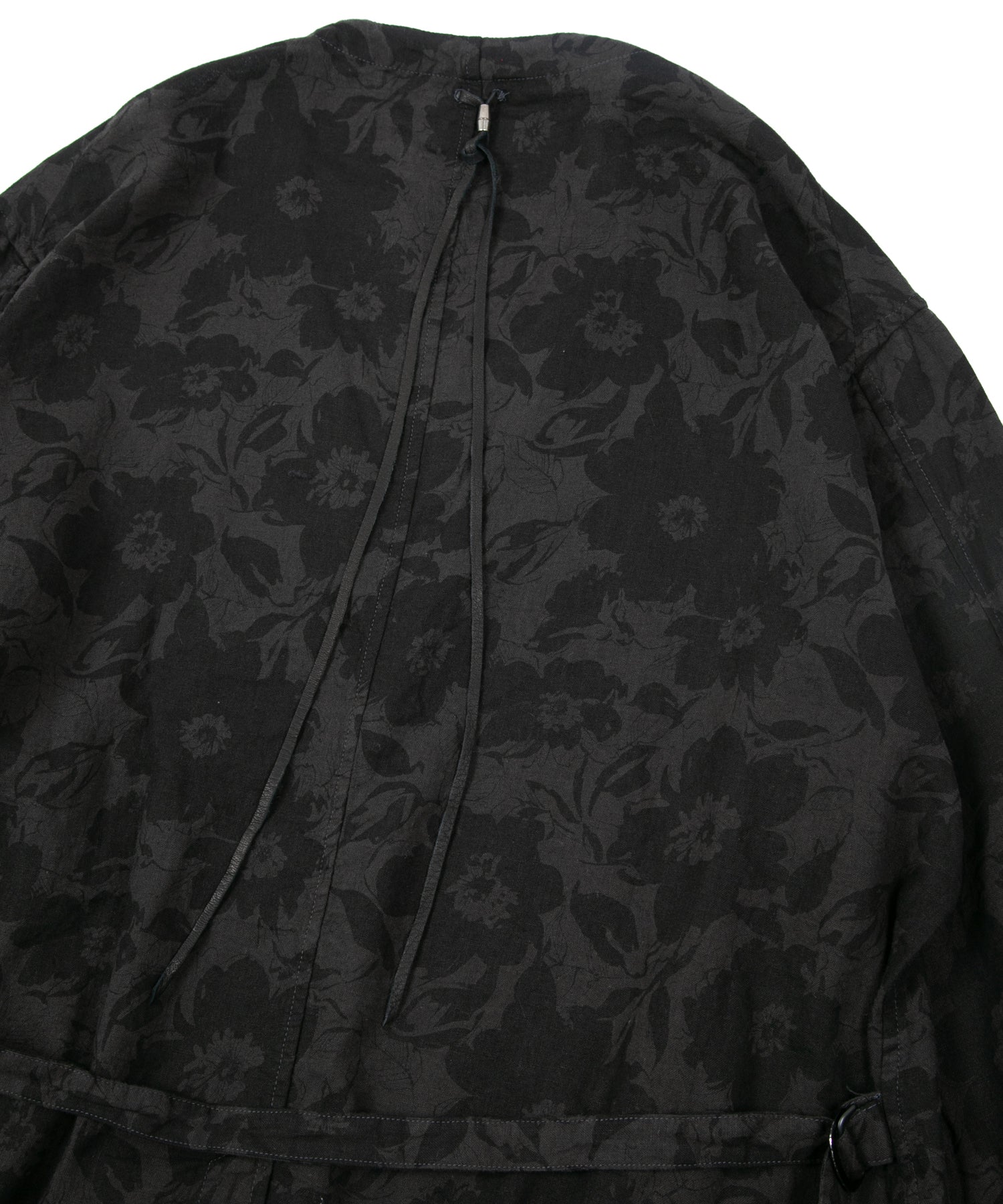 Load image into Gallery viewer, Flower Printed Cotton Linen Long Cardigan - GRAY×BLACK