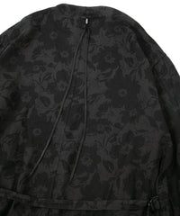 Load image into Gallery viewer, Flower Printed Cotton Linen Long Cardigan - GRAY×BLACK