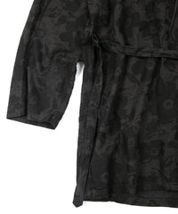 Load image into Gallery viewer, Flower Printed Cotton Linen Long Cardigan - GRAY×BLACK