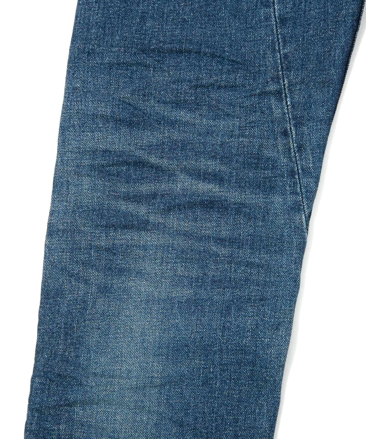 Load image into Gallery viewer, 12.5oz Organic Cotton Stretch Denim "TIGHT JOE" Tight Straight Jeans USED PROCESSING & LEATHER W KNEES , POCKET / INDIGO