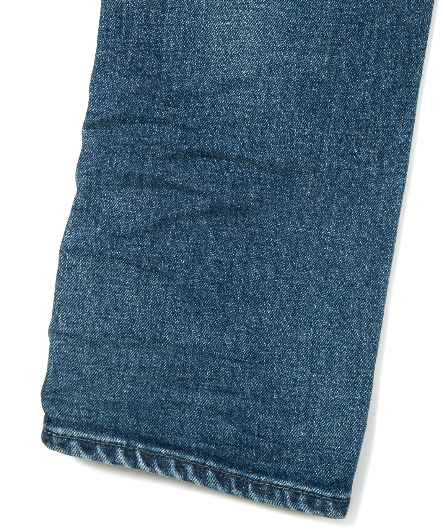 Load image into Gallery viewer, 12.5oz Organic Cotton Stretch Denim "TIGHT JOE" Tight Straight Jeans USED PROCESSING & LEATHER W KNEES , POCKET / INDIGO