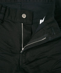 Load image into Gallery viewer, 11oz Organic Cotton Stretch Denim "TIGHT JOE" Tight Straight Jeans ONE WASH & LEATHER W KNEES , POCKET / BLACK