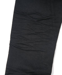 Load image into Gallery viewer, 11oz Organic Cotton Stretch Denim "TIGHT JOE" Tight Straight Jeans ONE WASH & LEATHER W KNEES , POCKET / BLACK