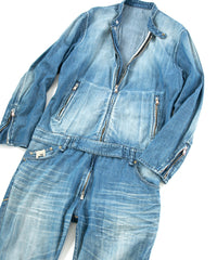 Load image into Gallery viewer, 5.3oz Organic Cotton Denim "BULLET" Single Riders Coveralls / INDIGO