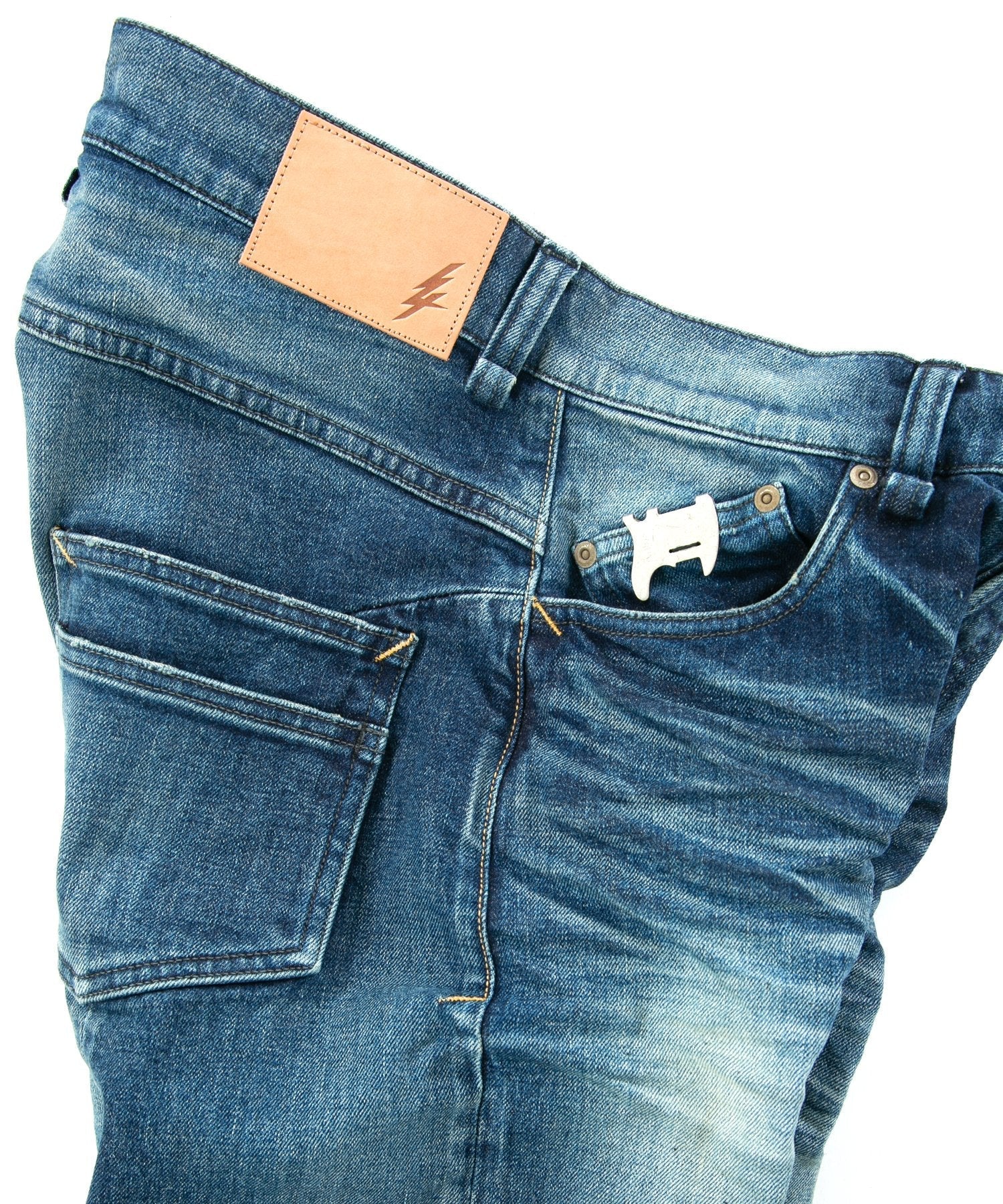 Load image into Gallery viewer, 12.5oz Organic Cotton Stretch Denim Regular Straight Jeans - INDIGO