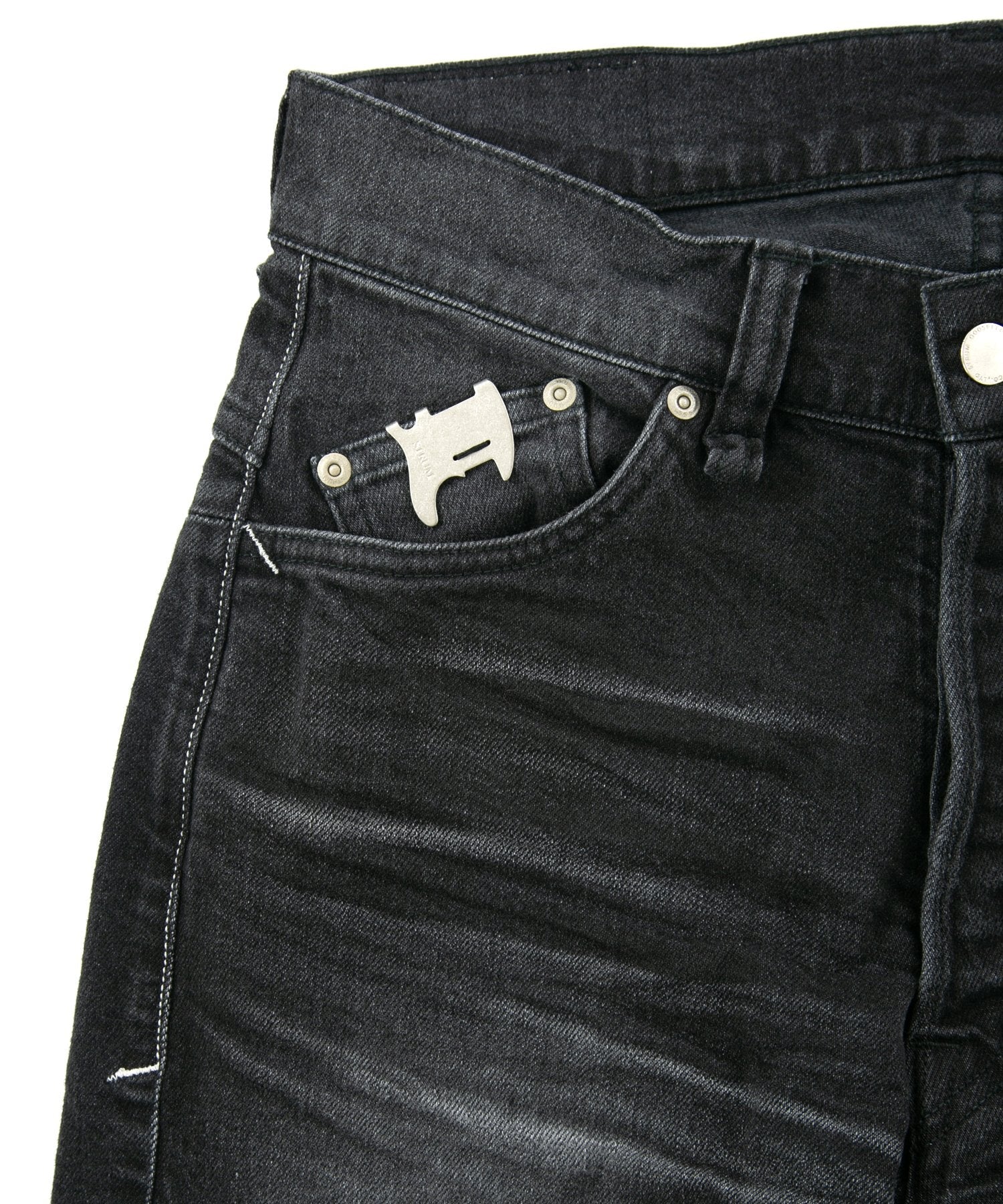 Load image into Gallery viewer, 11oz Organic Cotton Stretch Denim Regular Straight Jeans - BLACK