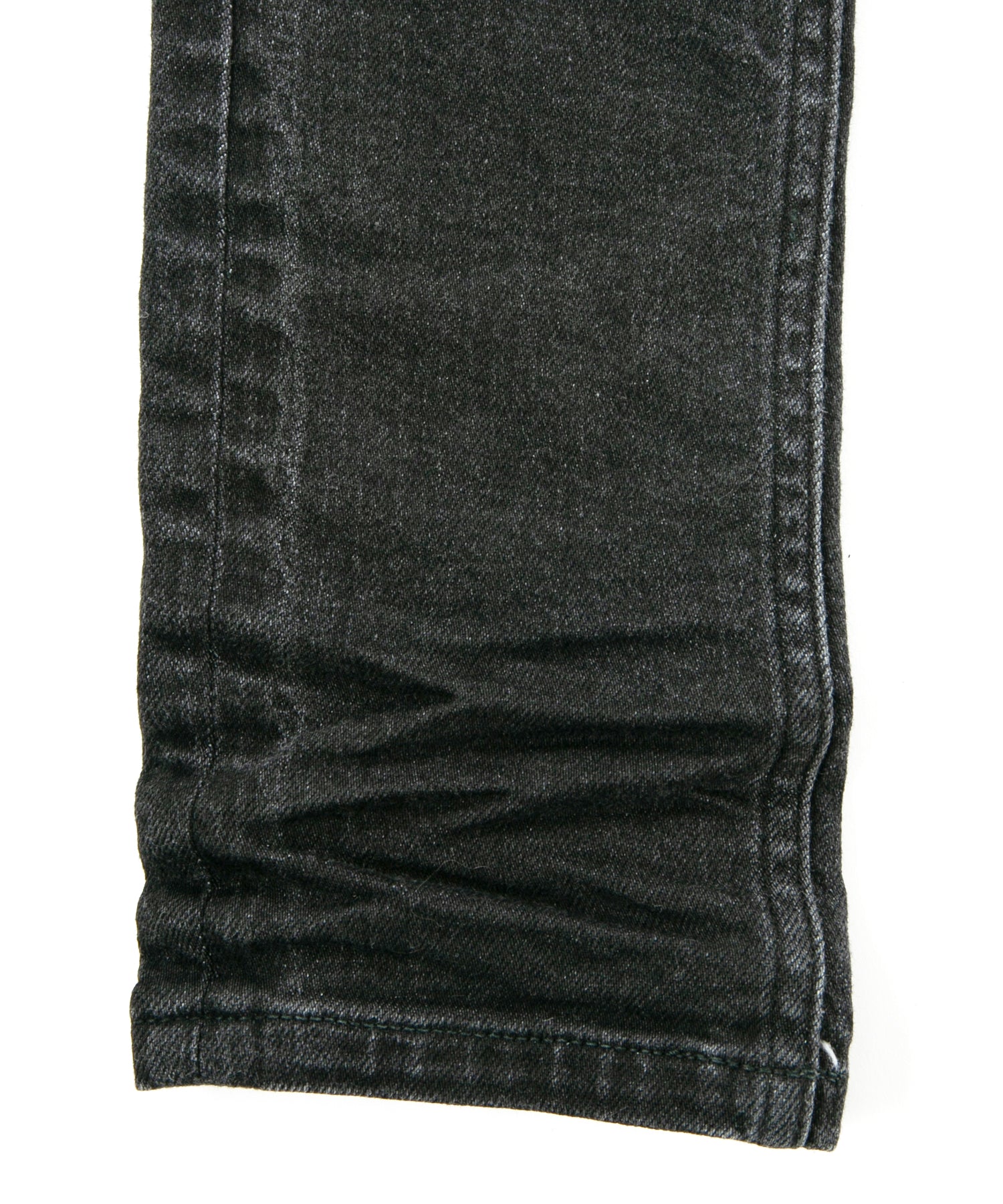 Load image into Gallery viewer, 11oz Organic Cotton Stretch Denim "SKINNY JOHN" Skinny Jeans USED PROCESSING / BLACK