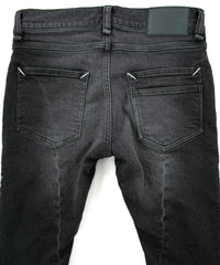 Load image into Gallery viewer, 11oz Organic Cotton Stretch Denim "SKINNY JOHN" Skinny Jeans USED PROCESSING / BLACK