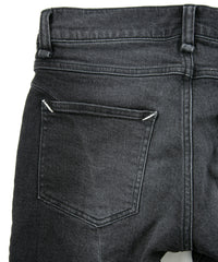 Load image into Gallery viewer, 11oz Organic Cotton Stretch Denim "SKINNY JOHN" Skinny Jeans USED PROCESSING / BLACK