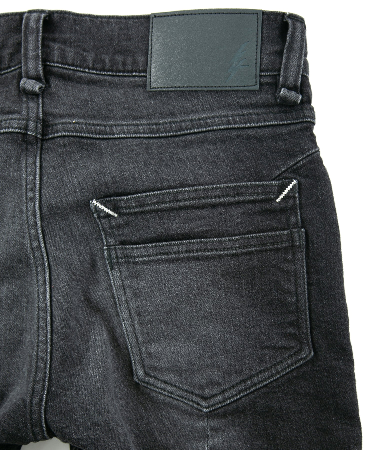 Load image into Gallery viewer, 11oz Organic Cotton Stretch Denim "SKINNY JOHN" Skinny Jeans USED PROCESSING / BLACK