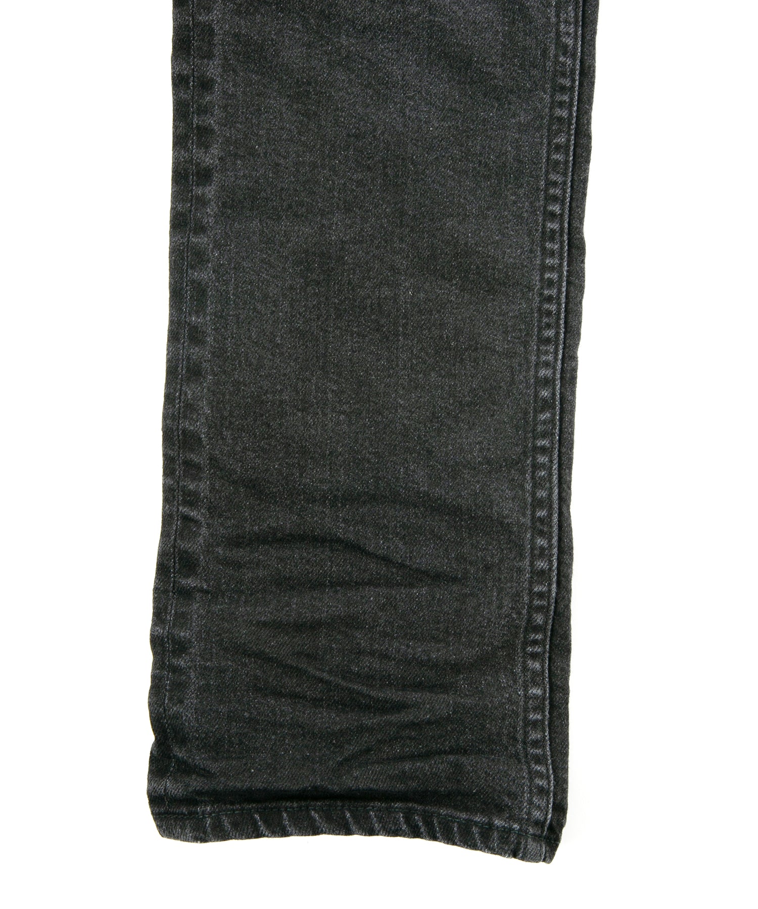 Load image into Gallery viewer, 11oz Organic Cotton Stretch Denim "TIGHT JOE" Tight Straight Jeans USED PROCESSING / BLACK