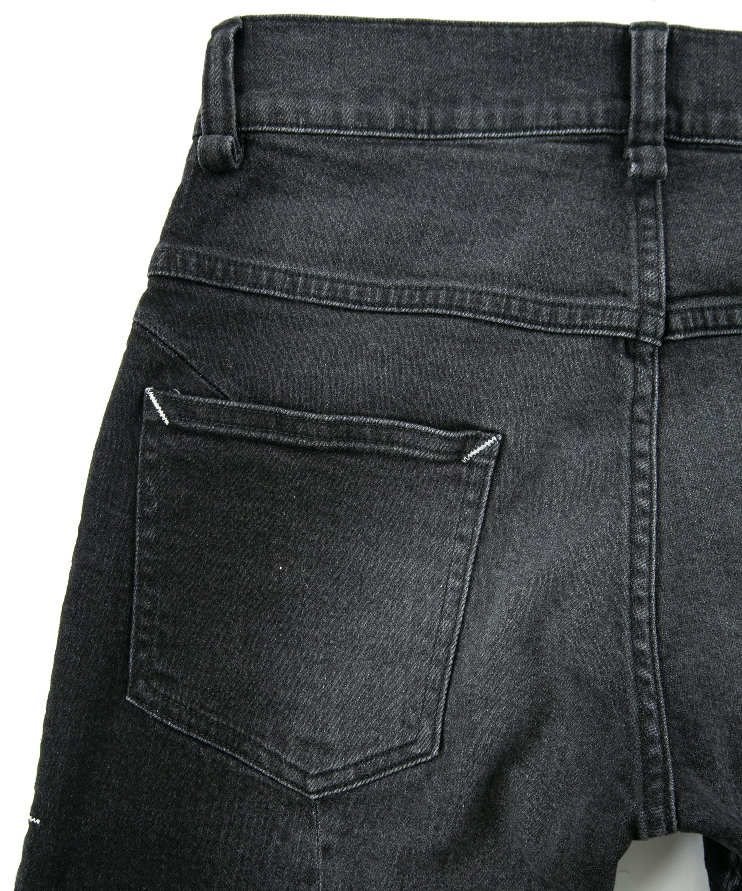 Load image into Gallery viewer, 11oz Organic Cotton Stretch Denim "TIGHT JOE" Tight Straight Jeans USED PROCESSING / BLACK