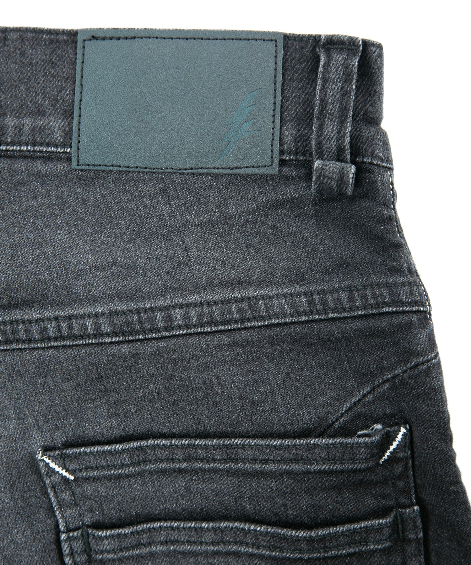 Load image into Gallery viewer, 11oz Organic Cotton Stretch Denim "TIGHT JOE" Tight Straight Jeans USED PROCESSING / BLACK