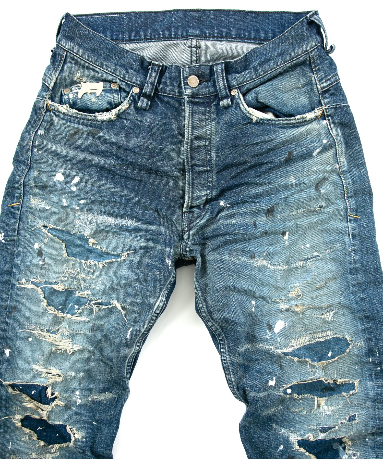 Load image into Gallery viewer, 12.5oz Organic Cotton Stretch Denim "1977" Regular Straight Jeans 100 YEARS PROCESSING / INDIGO