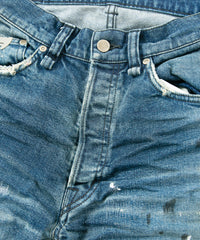 Load image into Gallery viewer, 12.5oz Organic Cotton Stretch Denim "1977" Regular Straight Jeans 100 YEARS PROCESSING / INDIGO