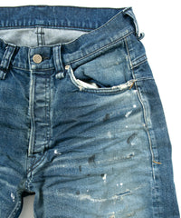 Load image into Gallery viewer, 12.5oz Organic Cotton Stretch Denim "1977" Regular Straight Jeans 100 YEARS PROCESSING / INDIGO