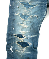 Load image into Gallery viewer, 12.5oz Organic Cotton Stretch Denim "1977" Regular Straight Jeans 100 YEARS PROCESSING / INDIGO