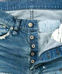 Load image into Gallery viewer, 12.5oz Organic Cotton Stretch Denim "1977" Regular Straight Jeans 100 YEARS PROCESSING / INDIGO