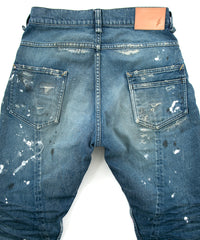 Load image into Gallery viewer, 12.5oz Organic Cotton Stretch Denim "1977" Regular Straight Jeans 100 YEARS PROCESSING / INDIGO