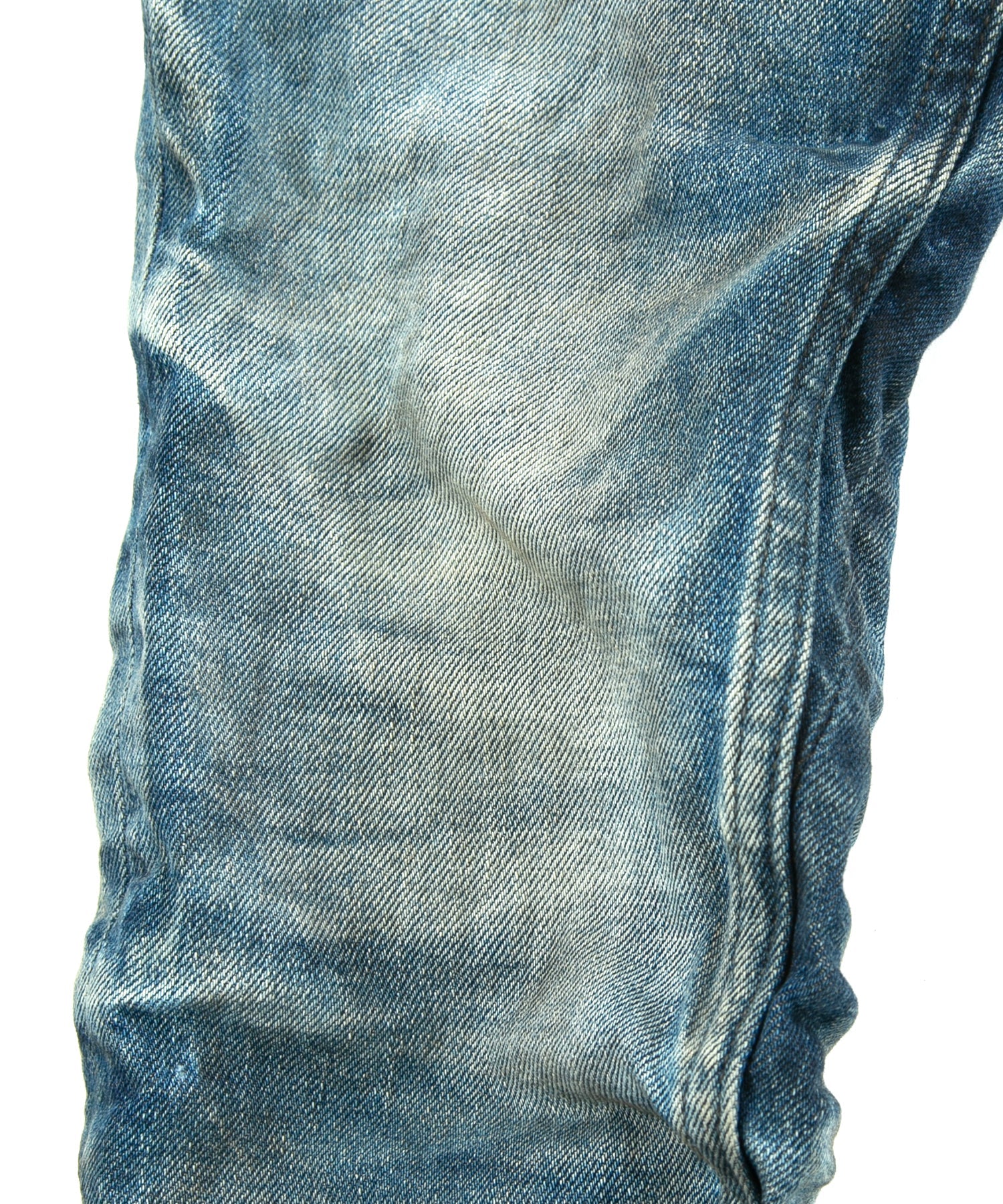 Load image into Gallery viewer, 12.5oz Organic Cotton Stretch Denim Skinny Jeans HARD USED PROCESSING - INDIGO