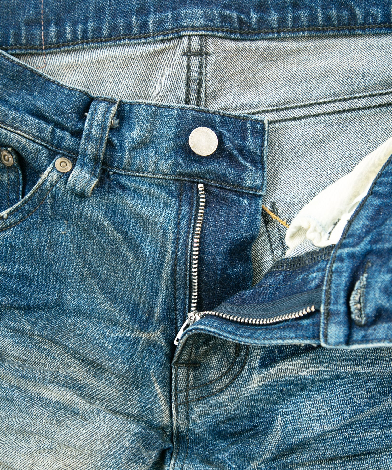Load image into Gallery viewer, 12.5oz Organic Cotton Stretch Denim Skinny Jeans HARD USED PROCESSING - INDIGO