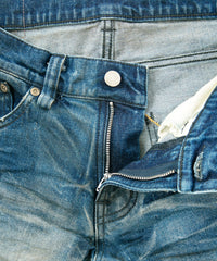Load image into Gallery viewer, 12.5oz Organic Cotton Stretch Denim Skinny Jeans HARD USED PROCESSING - INDIGO