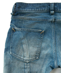 Load image into Gallery viewer, 12.5oz Organic Cotton Stretch Denim Skinny Jeans HARD USED PROCESSING - INDIGO
