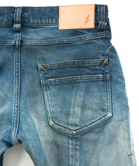 Load image into Gallery viewer, 12.5oz Organic Cotton Stretch Denim Skinny Jeans HARD USED PROCESSING - INDIGO