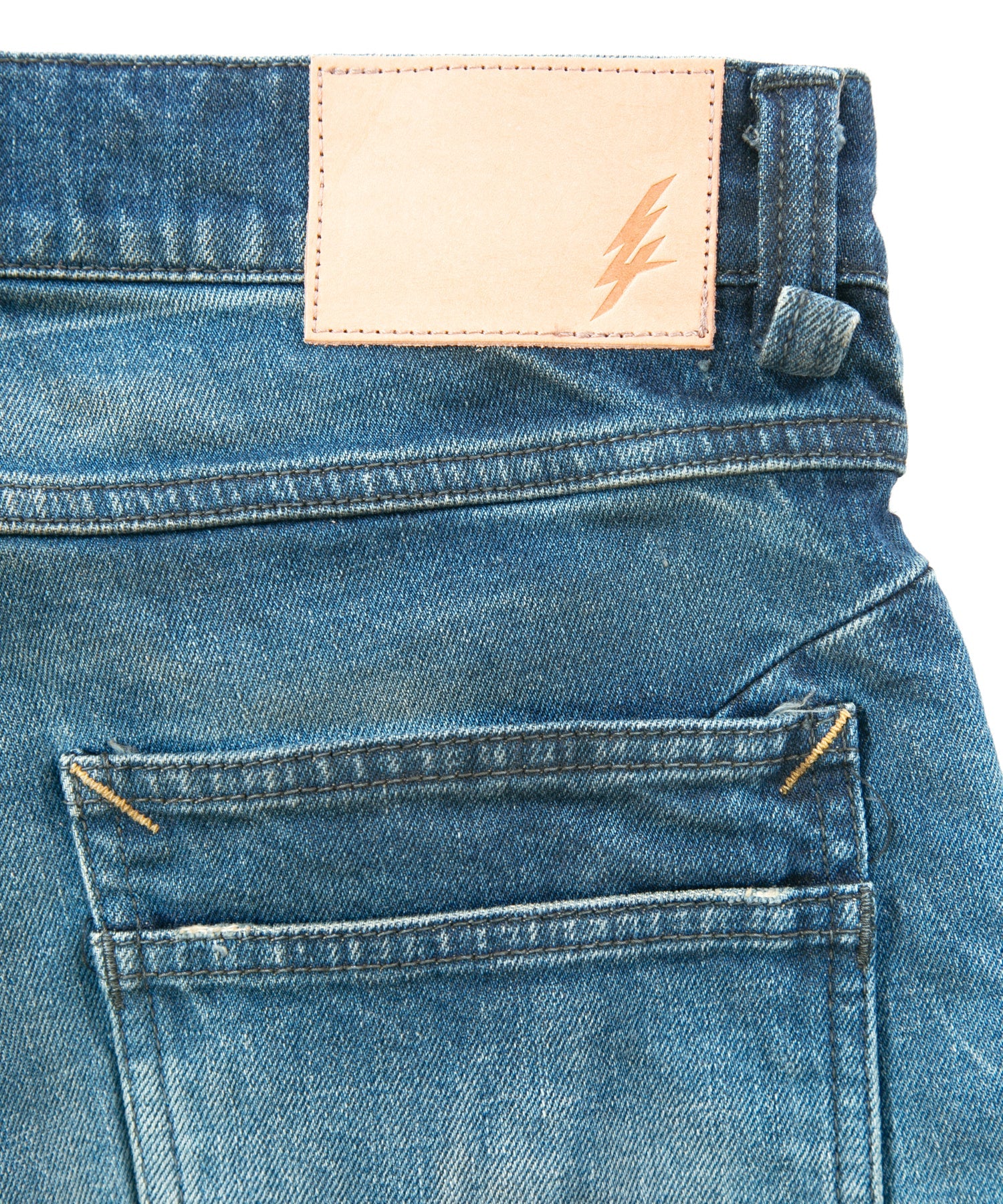 Load image into Gallery viewer, 12.5oz Organic Cotton Stretch Denim Skinny Jeans HARD USED PROCESSING - INDIGO