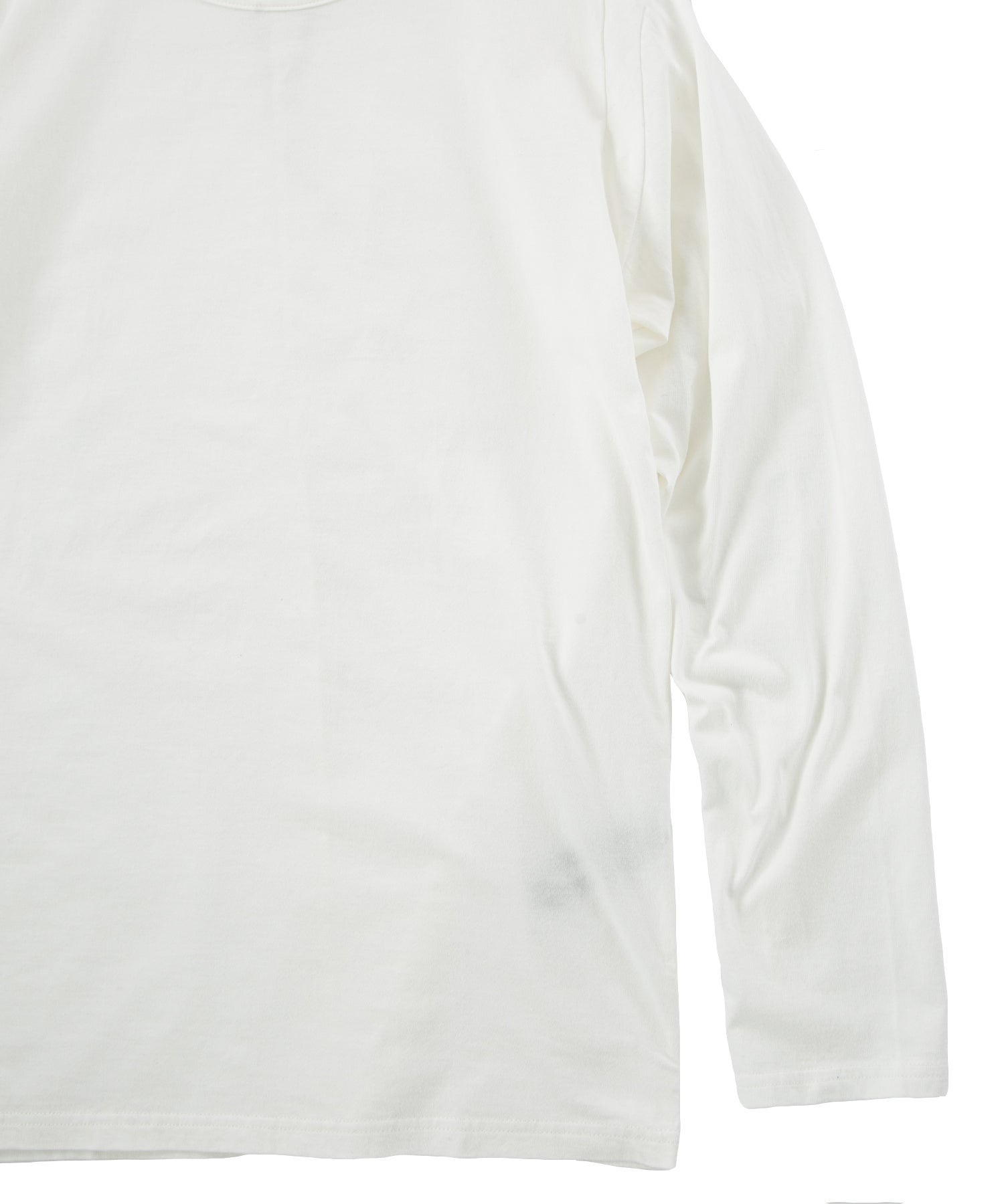 画像をギャラリービューアに読み込む, 30/- ナチュラルソフト天竺 クルーネック ロングスリーブ T シャツ - WHITE