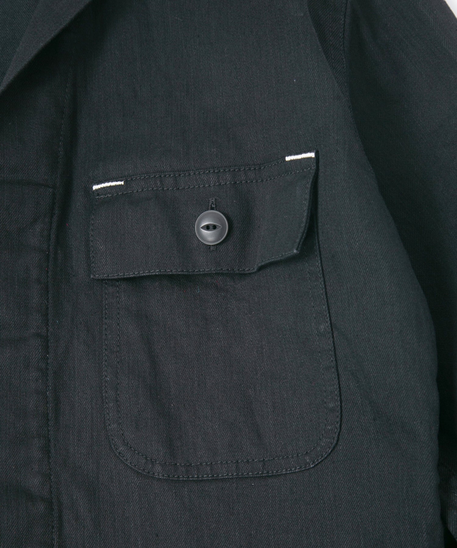 Load image into Gallery viewer, 10oz Organic Cotton Stretch Denim "Over Drive" Engineer Coverall - BLACK