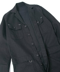 Load image into Gallery viewer, 10oz Organic Cotton Stretch Denim "Over Drive" Engineer Coverall - BLACK